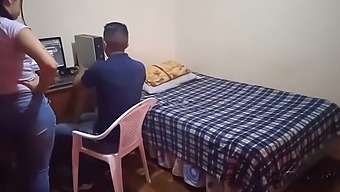Stepmom Interrupts My Gaming Session With My Stepsister: Secretly Fucking My Stepsister While Our Mom Is Around