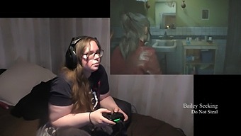 Strip Show During A Session Of Resident Evil 2