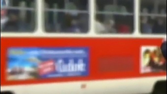 Katarina Hartlova Feels Up In The Crowded Bus