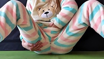 Young Woman In Her Underclothes Pleasures Herself And Experiences An Orgasm