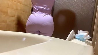 Amateur Footage Captures Voluptuous Nurse'S Intimate Moment