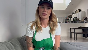 Barista Goes Beyond The Call Of Duty And Seduces A Fellow Employee.