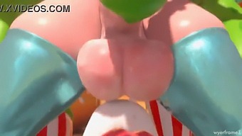 Princess Rosalina Futa Gives A Big Natural Tits Blowjob And Brings A Man To Orgasm.